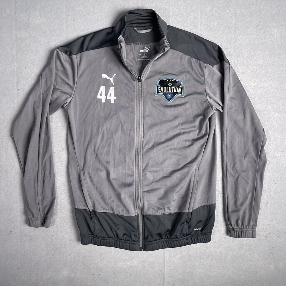 Puma MLS Soccer Full Zip Training Dry Cell Jacket Men Large Gray Evolution‎